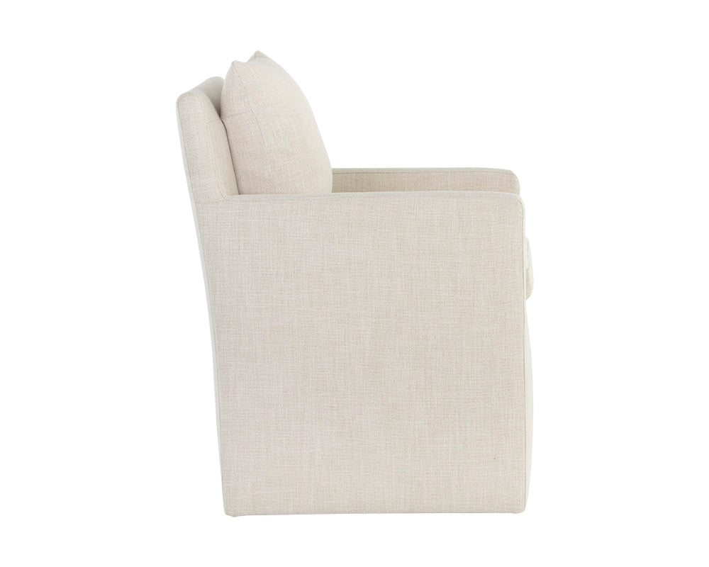 Glenrose Wheeled Dining Armchair - elegant seating for dining areas | Image 9 | InSTYLE Home & Rugs