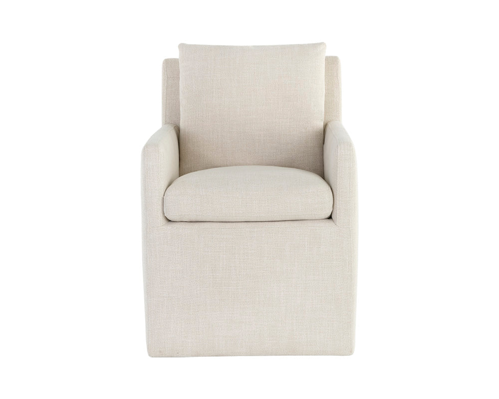 Glenrose Wheeled Dining Armchair - elegant seating for dining areas | Image 4 | InSTYLE Home & Rugs