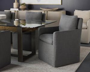 Glenrose Wheeled Dining Armchair - elegant seating for dining areas | Image 10 | InSTYLE Home & Rugs