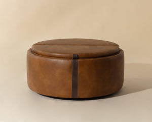 Borelli Wheeled Storage Ottoman - chic ottomans for living rooms | Image 1 | InSTYLE Home & Rugs