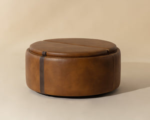 Borelli Wheeled Storage Ottoman - chic ottomans for living rooms | Image 3 | InSTYLE Home & Rugs