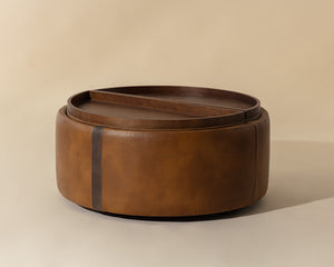 Borelli Wheeled Storage Ottoman - chic ottomans for living rooms | Image 5 | InSTYLE Home & Rugs