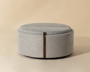 Borelli Wheeled Storage Ottoman - chic ottomans for living rooms | Image 2 | InSTYLE Home & Rugs