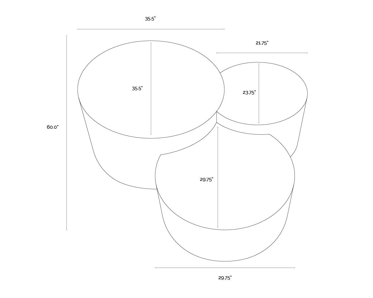 Neo Nesting Coffee Tables (Set Of 3) - stylish tables for living rooms | Image 14 | InSTYLE Home & Rugs