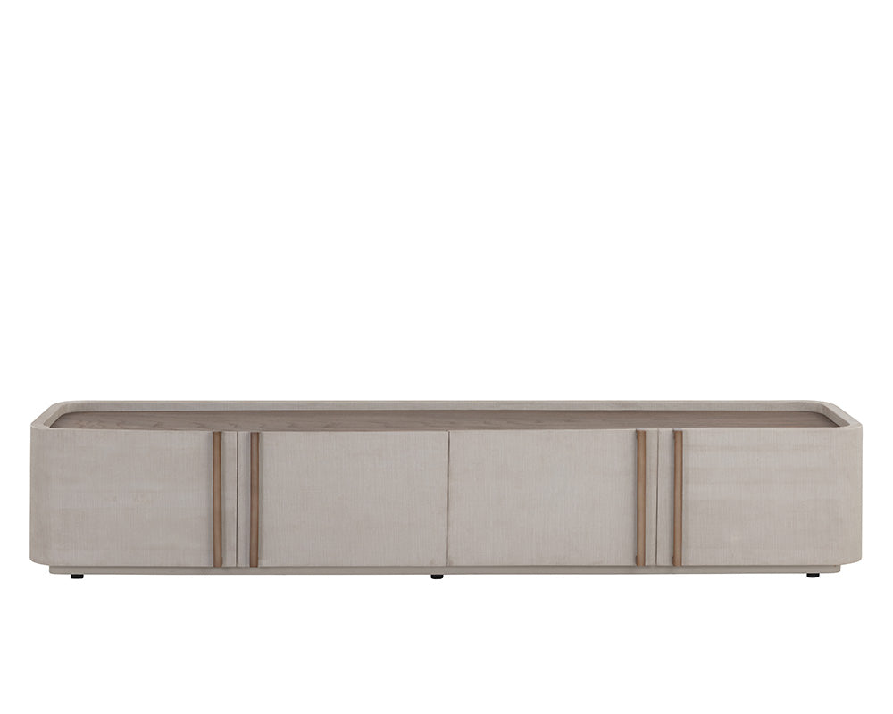 Jamille Media Console And Cabinet - perfect for holding drinks, decor, or lamps | Image 7 | InSTYLE Home & Rugs