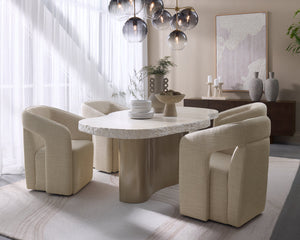 Kendrick Wheeled Dining Armchair - elegant seating for dining areas | Image 3 | InSTYLE Home & Rugs