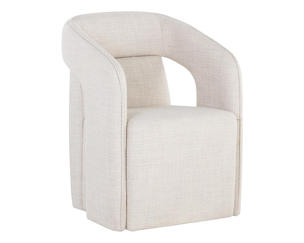 Kendrick Wheeled Dining Armchair - elegant seating for dining areas | Image 6 | InSTYLE Home & Rugs