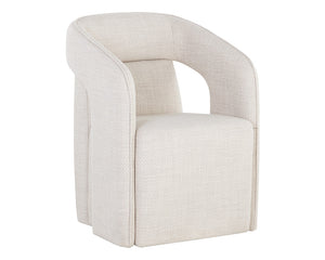 Kendrick Wheeled Dining Armchair - elegant seating for dining areas | Image 6 | InSTYLE Home & Rugs