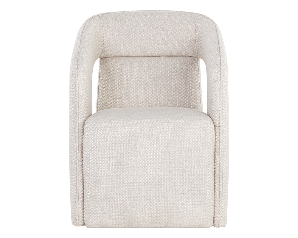 Kendrick Wheeled Dining Armchair - elegant seating for dining areas | Image 7 | InSTYLE Home & Rugs