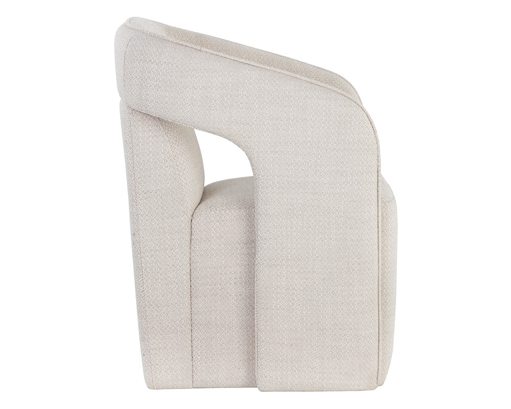 Kendrick Wheeled Dining Armchair - elegant seating for dining areas | Image 8 | InSTYLE Home & Rugs