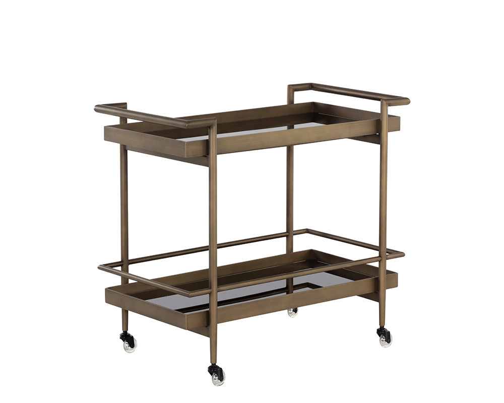 Livingston Bar Cart - perfect storage for drinks and glassware | Image 7 | InSTYLE Home & Rugs
