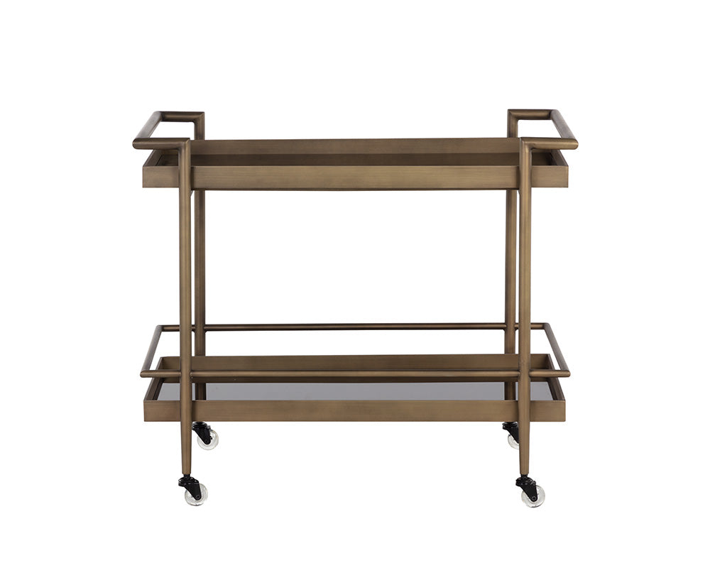 Livingston Bar Cart - perfect storage for drinks and glassware | Image 8 | InSTYLE Home & Rugs