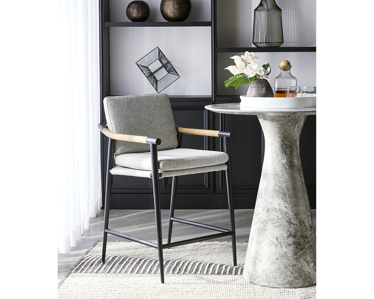 Meadow Counter Stool - ergonomic design for comfort | Image 3 | InSTYLE Home & Rugs