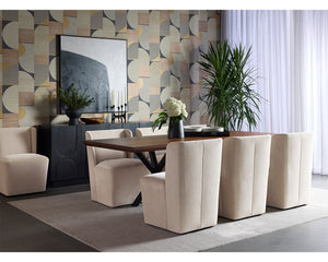Amita Wheeled Dining Chair - elegant seating for dining areas | Image 5 | InSTYLE Home & Rugs
