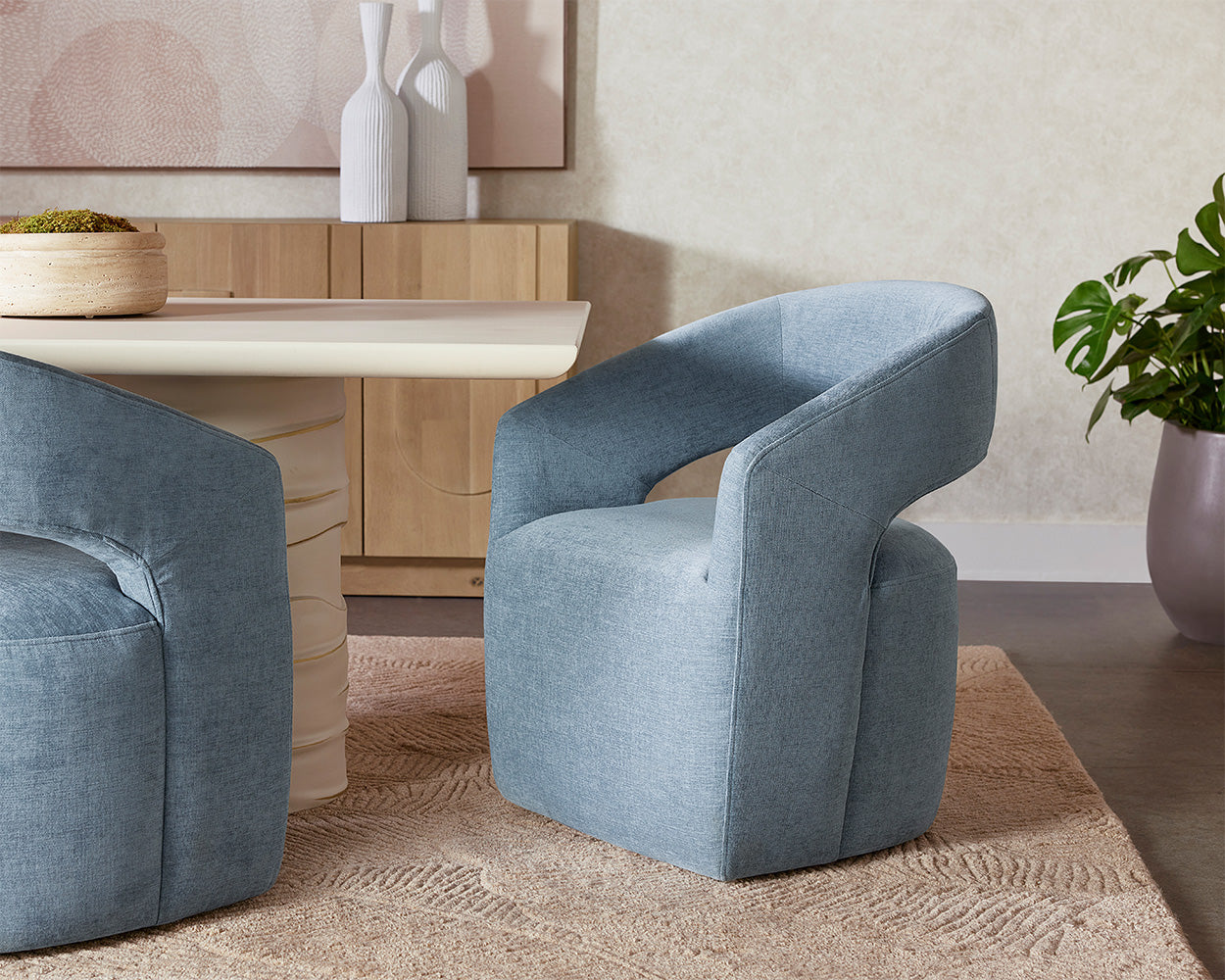 Lloret Wheeled Dining Armchair - stylish chairs for any table | Image 10 | InSTYLE Home & Rugs