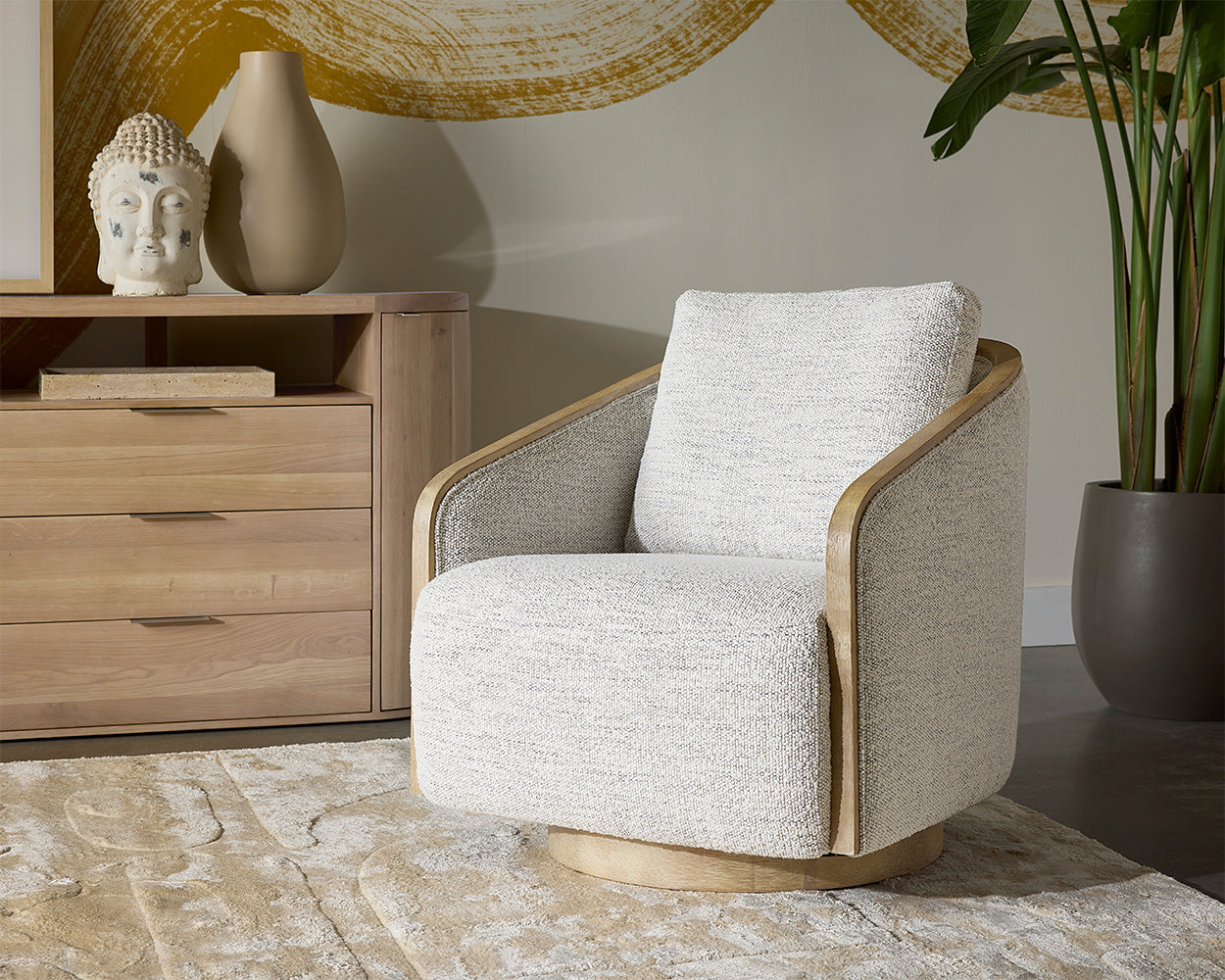 Tasia Swivel Lounge Chair - stylish lounge chairs for any room | Image 3 | InSTYLE Home & Rugs