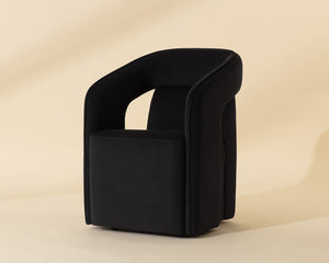 Kendrick Wheeled Dining Armchair - elegant seating for dining areas | Image 2 | InSTYLE Home & Rugs