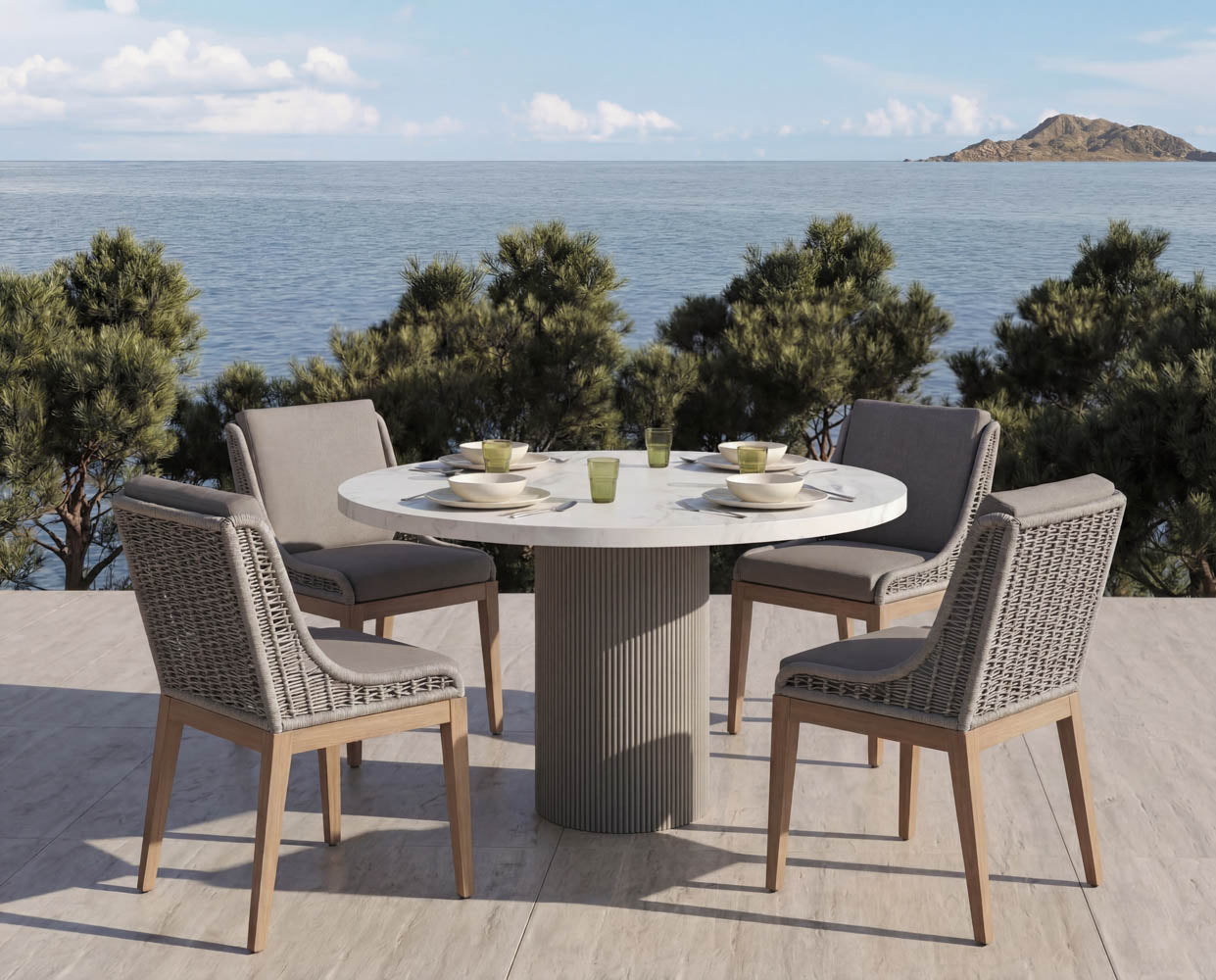Nicolette Bistro Table - elegant dining tables for patios | Image 3 | InSTYLE Home & Rugs
