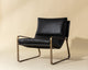 Zancor Lounge Chair - Antique Brass