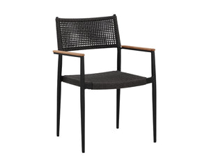 Nava Stackable Dining Armchair - elegant seating for dining areas | Image 1 | InSTYLE Home & Rugs