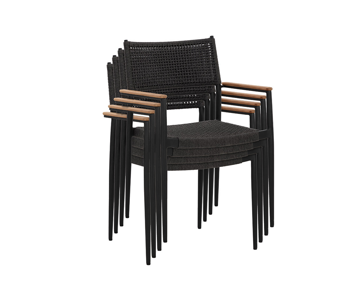 Nava Stackable Dining Armchair - elegant seating for dining areas | Image 4 | InSTYLE Home & Rugs