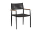 Nava Stackable Dining Armchair  - Black