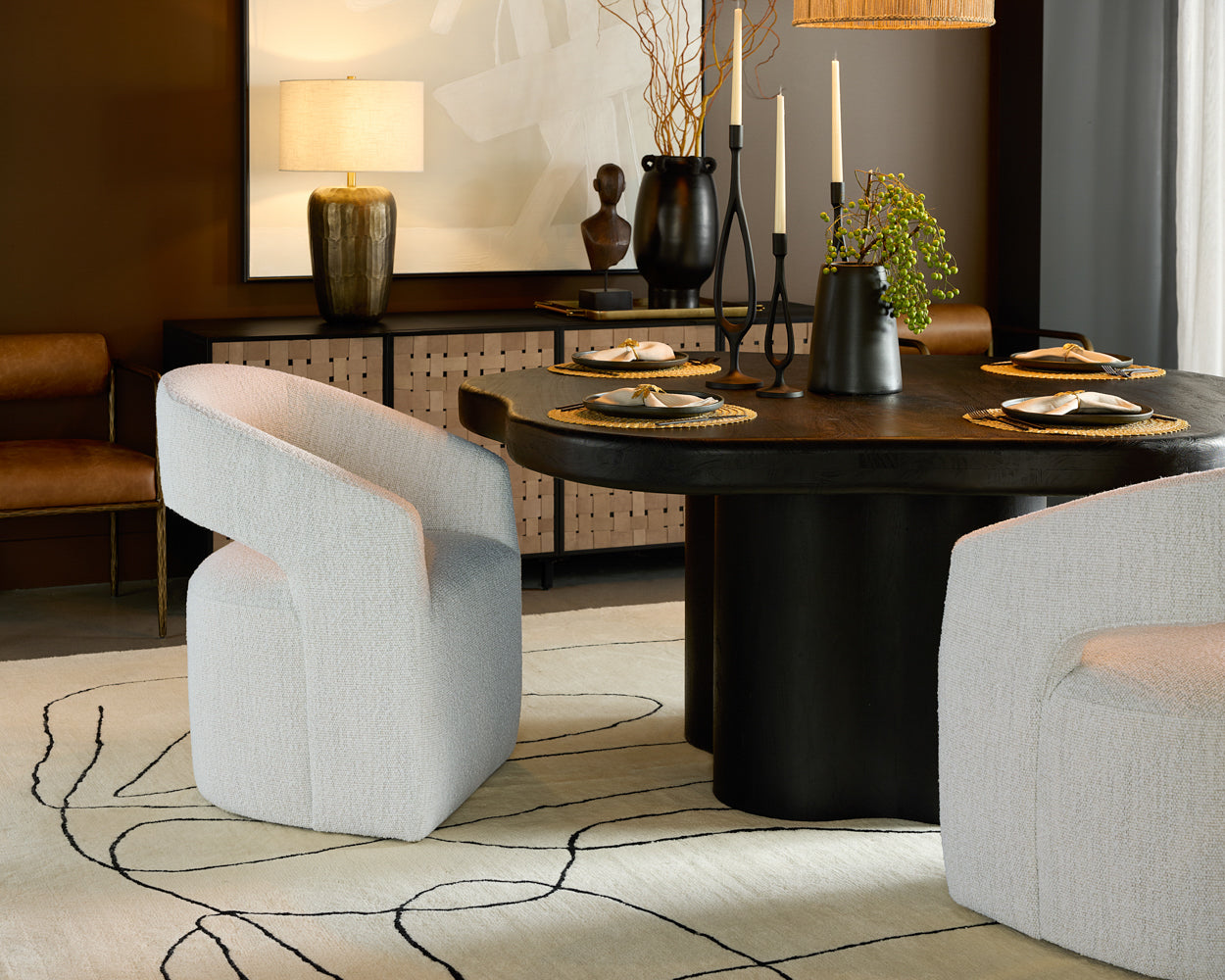 Lloret Wheeled Dining Armchair - stylish chairs for any table | Image 17 | InSTYLE Home & Rugs