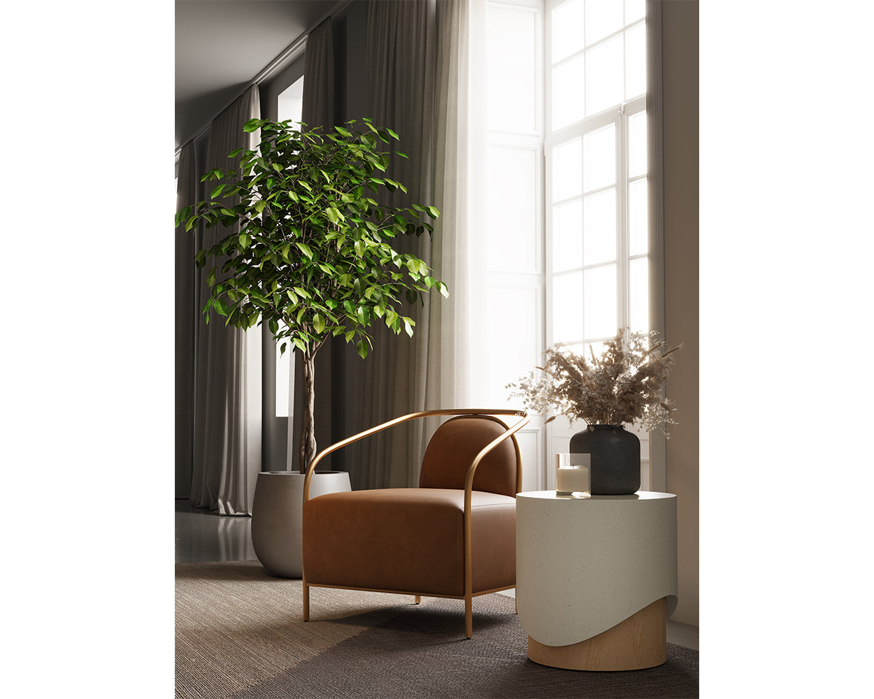 Cicero Lounge Chair - perfect for casual unwinding | Image 4 | InSTYLE Home & Rugs