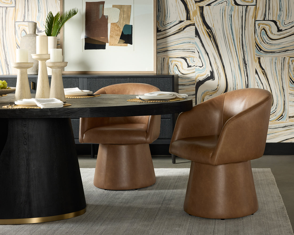 Etta Swivel Dining Armchair - stylish chairs for any table | Image 3 | InSTYLE Home & Rugs