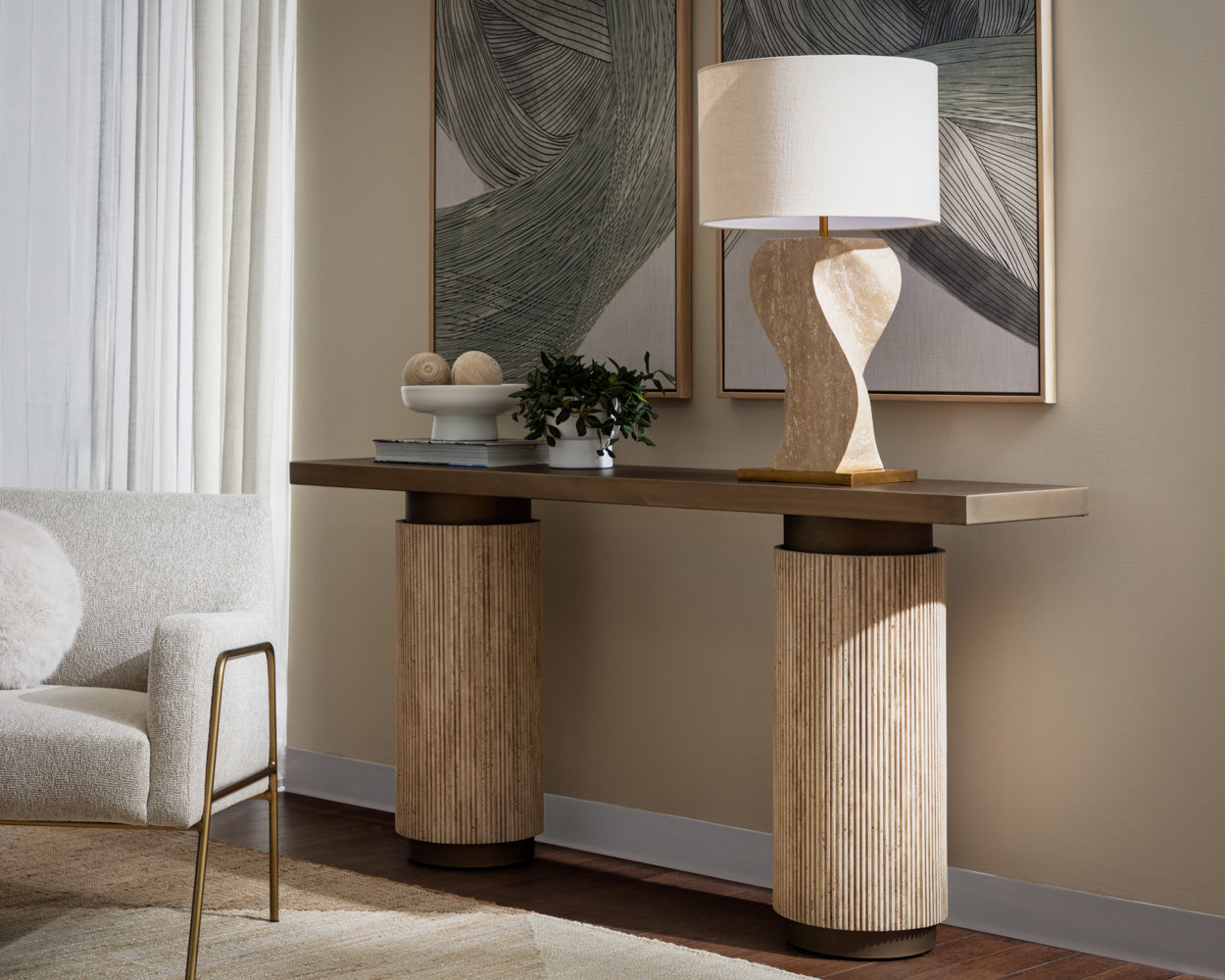 Ashva Console Table - slim tables for entryways | Image 2 | InSTYLE Home & Rugs