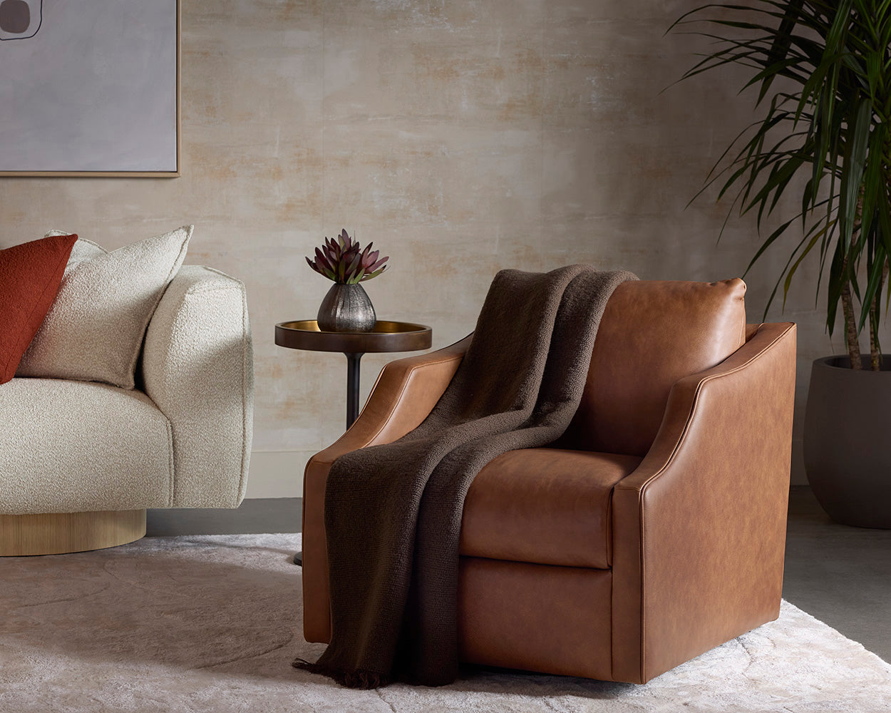 Orwell Swivel Lounge Chair - comfortable chairs for relaxation | Image 12 | InSTYLE Home & Rugs