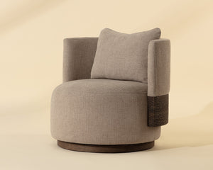 Bastille Swivel Lounge Chair - comfortable chairs for relaxation | Image 1 | InSTYLE Home & Rugs