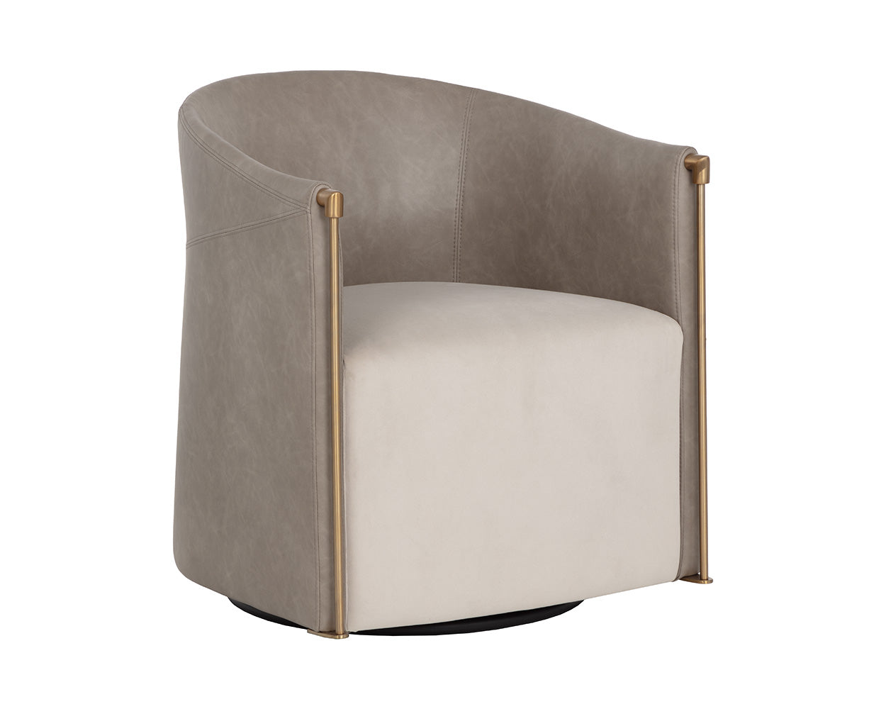 Leontine Swivel Lounge Chair - stylish chairs for any table | Image 4 | InSTYLE Home & Rugs