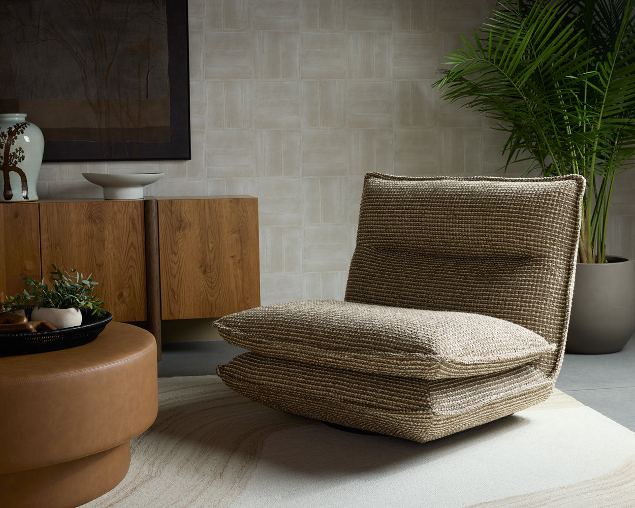 Colson Swivel Armless Chair - comfortable chairs for relaxation | Image 10 | InSTYLE Home & Rugs