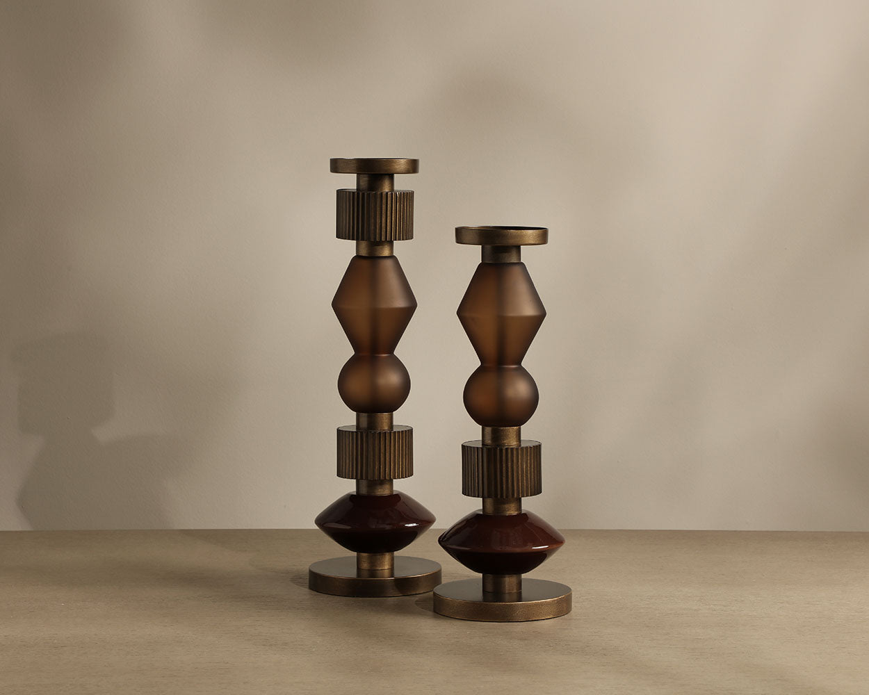 Bauhaus Candle Holder (Set Of 2) - modern decorative objects for stylish interior accents | Image 1 | InSTYLE Home & Rugs