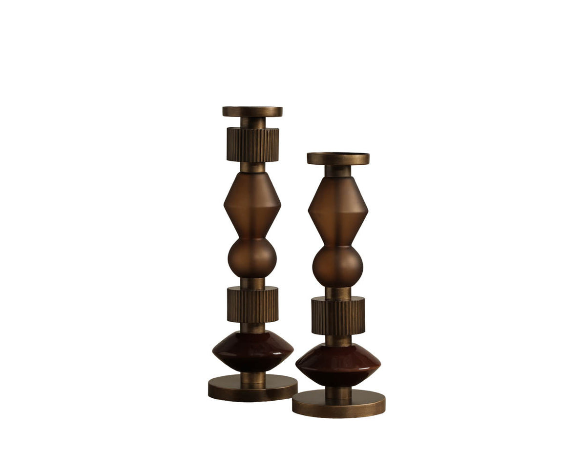 Bauhaus Candle Holders (Set Of 2) - artistic decorative objects to enhance shelves and tabletops | Image 6 | InSTYLE Home & Rugs