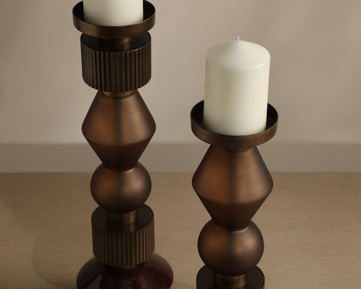 Bauhaus Candle Holders (Set Of 2) - artistic decorative objects to enhance shelves and tabletops | Image 5 | InSTYLE Home & Rugs