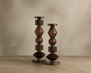 Bauhaus Candle Holders (Set Of 2) - artistic decorative objects to enhance shelves and tabletops | Image 1 | InSTYLE Home & Rugs