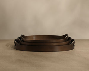 Delhi Trays (Set Of 3) - perfect for serving or as a decorative centerpiece | Image 1 | InSTYLE Home & Rugs