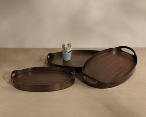 Delhi Trays (Set Of 3) - perfect for serving or as a decorative centerpiece | Image 3 | InSTYLE Home & Rugs