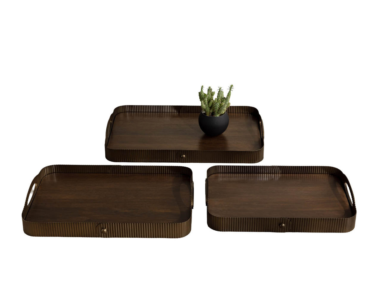 Sumatra Trays (Set Of 3) - available in various shapes, sizes, and materials | Image 6 | InSTYLE Home & Rugs