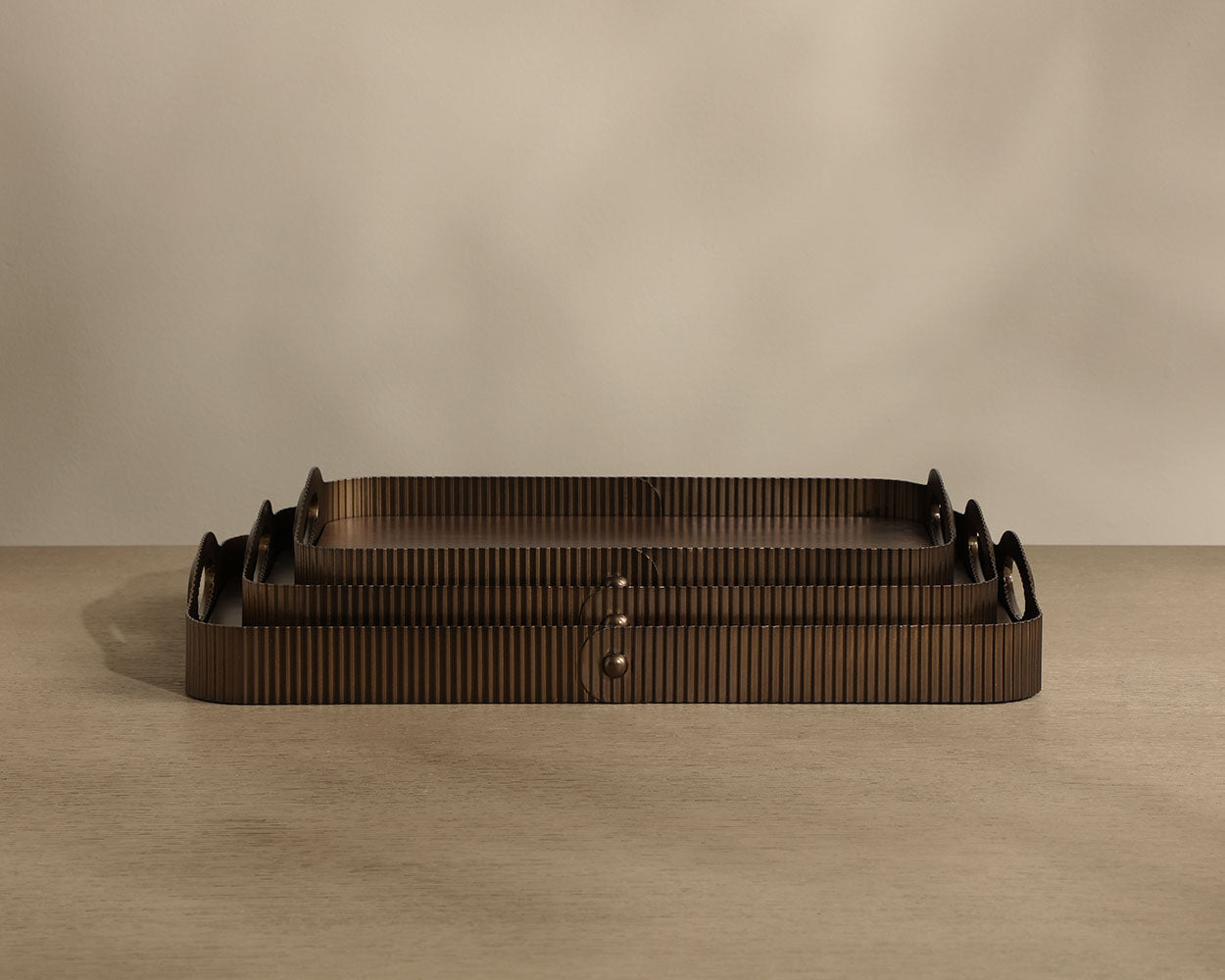 Sumatra Trays (Set Of 3) - available in various shapes, sizes, and materials | Image 1 | InSTYLE Home & Rugs