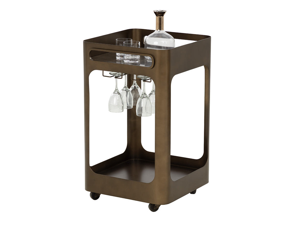 Alarion Bar Cart - perfect storage for drinks and glassware | Image 6 | InSTYLE Home & Rugs