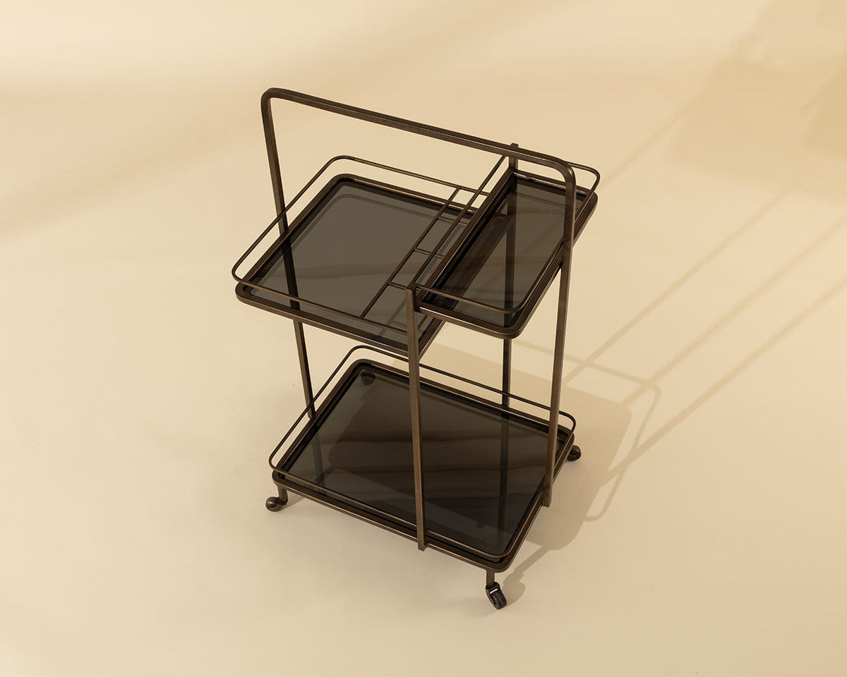 Piet Bar Cart - perfect storage for drinks and glassware | Image 4 | InSTYLE Home & Rugs