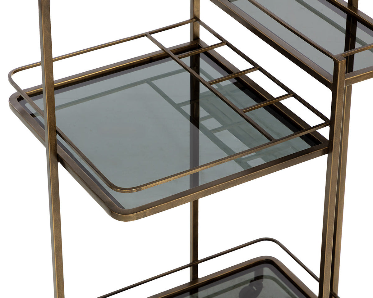 Piet Bar Cart - perfect storage for drinks and glassware | Image 10 | InSTYLE Home & Rugs
