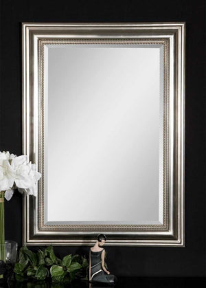 Stuart Mirror, Silver - modern mirror with sleek design for contemporary interiors | Image 3 | InSTYLE Home & Rugs