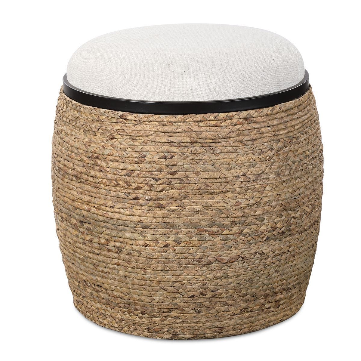 Island Ottoman, Small Round - compact and stylish design | Image 1 | InSTYLE Home & Rugs