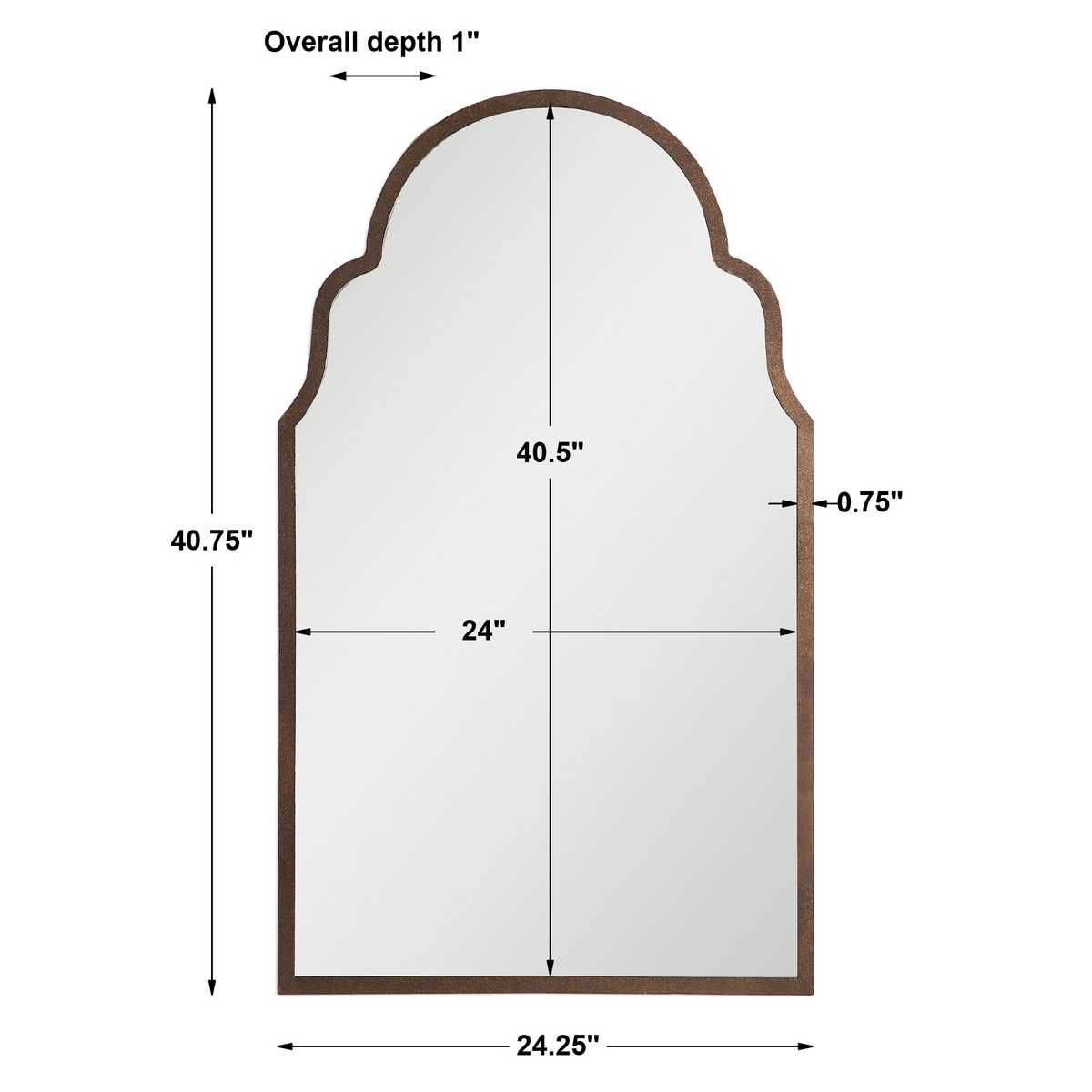 Brayden Arch Mirror, Bronze - modern mirror with sleek design for contemporary interiors | Image 8 | InSTYLE Home & Rugs