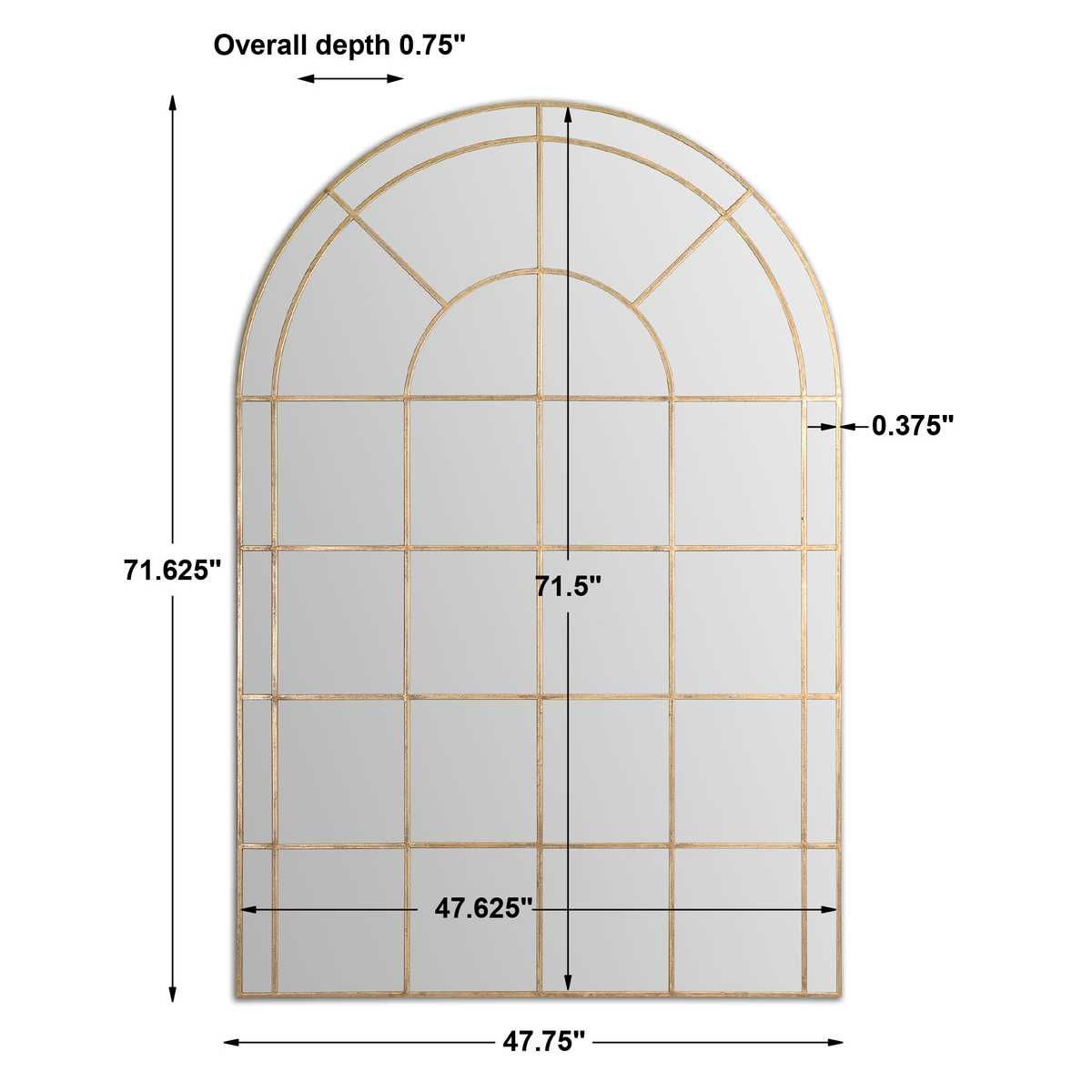 Grantola Arch Mirror, Gold - modern mirror with sleek design for contemporary interiors | Image 6 | InSTYLE Home & Rugs