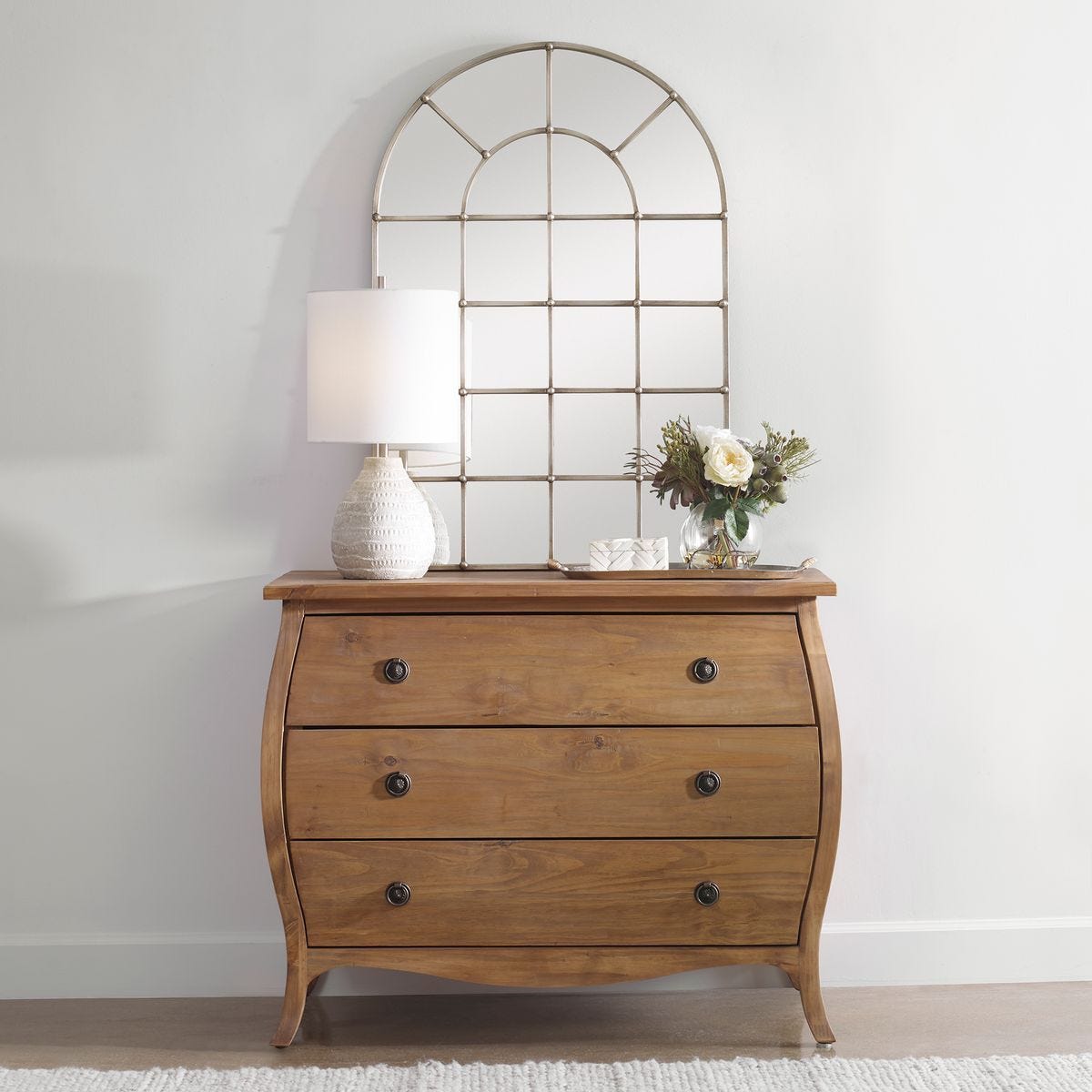 Barwell Arch Mirror - modern mirror with sleek design for contemporary interiors | Image 3 | InSTYLE Home & Rugs
